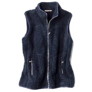 Orvis Navy Sherpa Fleece Vest EUC size M